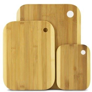FSC BSCI Anti Bacterial Bamboo Cutting Board Set Of 3